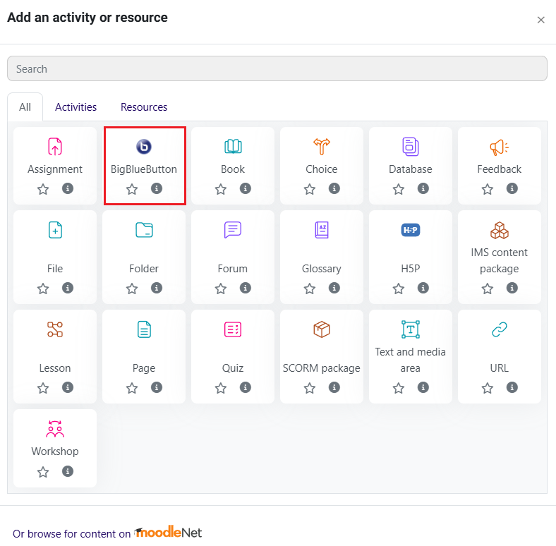 moodle and bigbluebutton